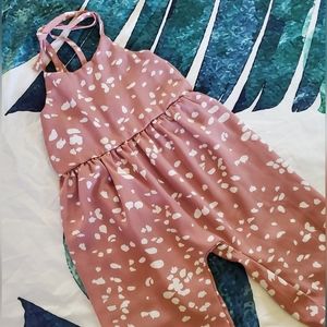 Bailey's Blossoms 2T Pink White Romper Sleeveless Jumpsuit